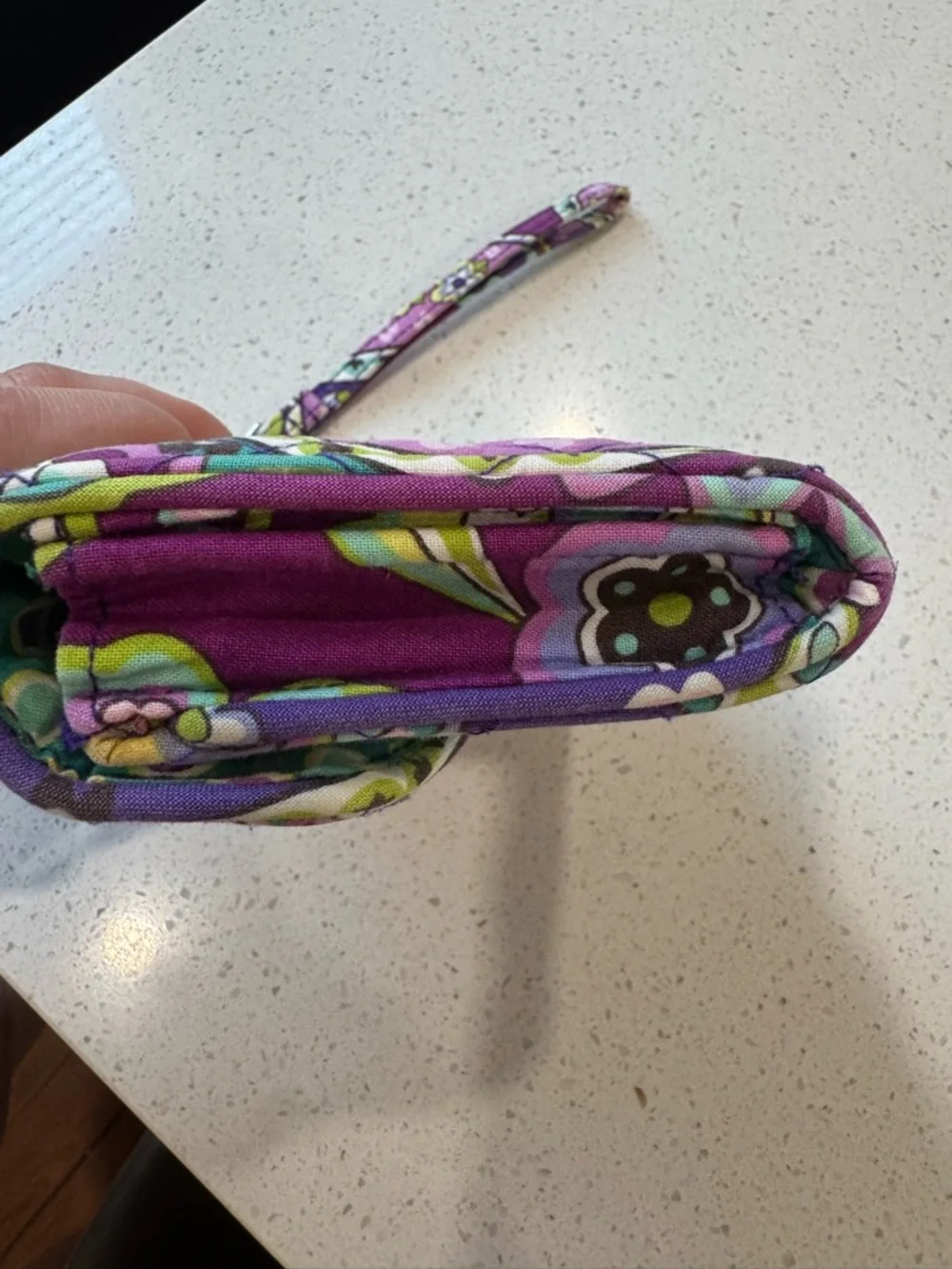 Vera Bradley Your Turn Smartphone Wristlet in the Heather Paisley - Picture 14 of 16